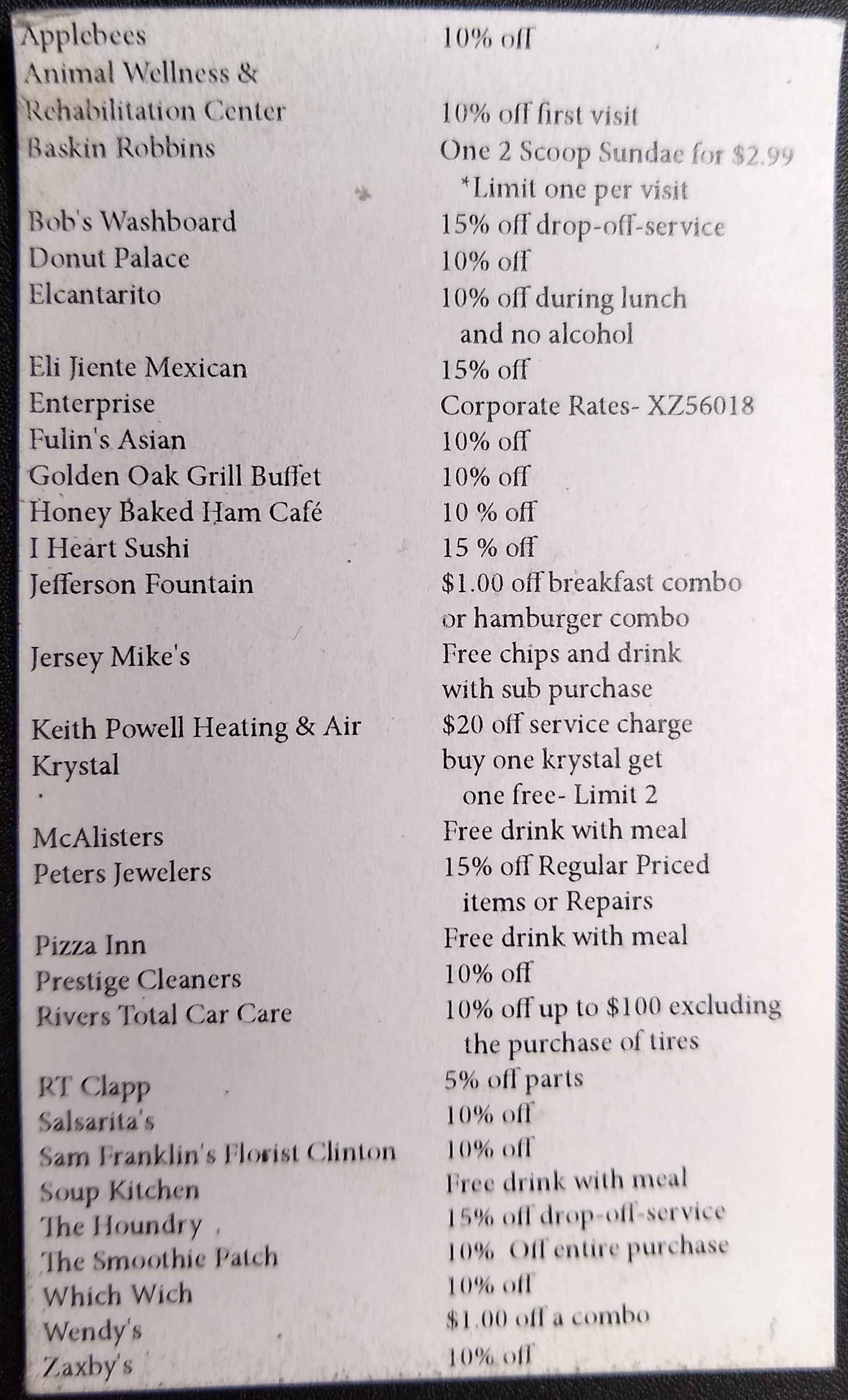 Club Discounts